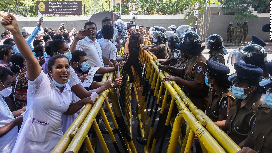 As Sri Lanka runs out of fuel, doctors and bankers protest ‘impossible situation’